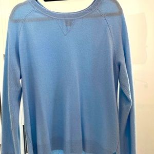 100% cashmere sweater. Sweatshirt style dolman sleeve
